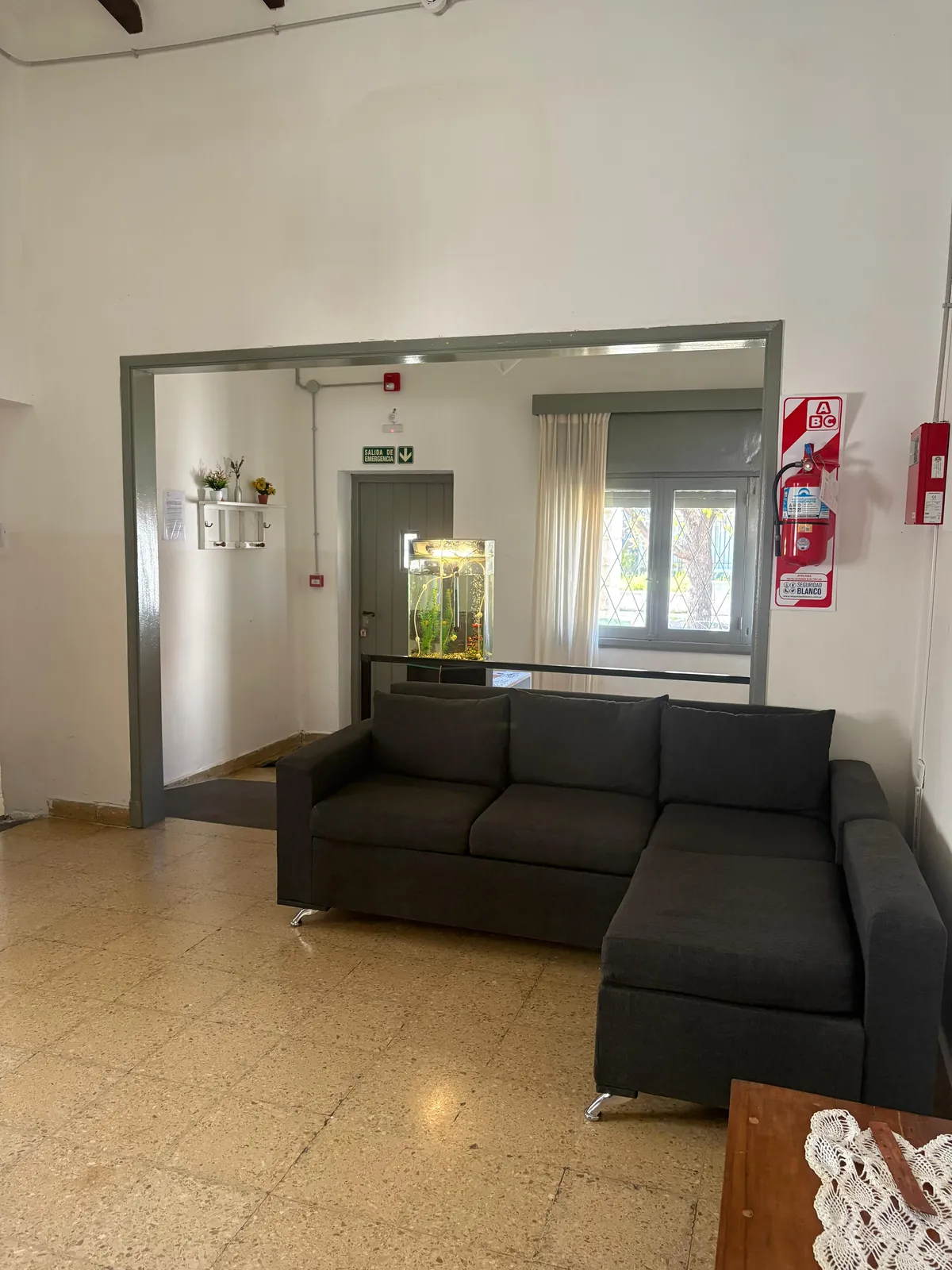 Living con salida al patio